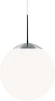 Pendelleuchte, 1 x E27/60W, Nickel gebürstet, Glas opal 300 mm