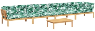 vidaXL 5-tlg. Garten-Sofagarnitur aus Paletten mit Kissen Akazienholz 3209384