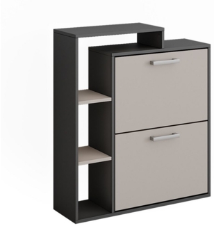 Vicco Schuhkipper Orlando, Anthrazit/Greige, 80x90 cm