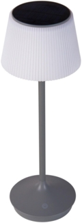 Tischlampe kabellos Outdoor Solar Tischleuchte Dimmbar Solarleuchte Grau 5310716