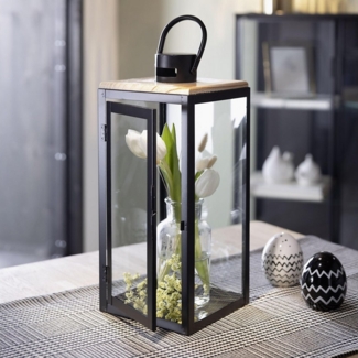 Laterne "Modern" Standleuchte Standlampe Windlicht Wohnzimmerdeko Tischleuchte