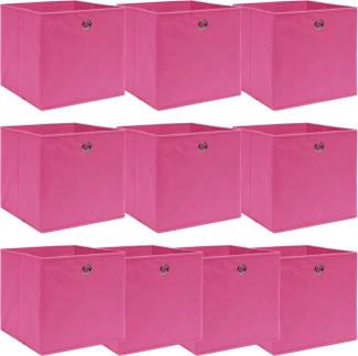 vidaXL Aufbewahrungsboxen 10 Stk. Rosa 32x32x32 cm Stoff 288347