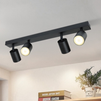 Nettlife Deckenstrahler 2/3/4/ Flammig Deckenlampe Weiss Flur GU10 Modern Deckenspot, Schwenkbar 350°, LED wechselbar, Flur Wohnzimmer Schlafzimmer Küche