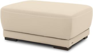 DOMO Collection Telos Boxspringhocker, Hocker mit Boxspringfederung, Beistellhocker für Couch, 109x78x46 cm, beige