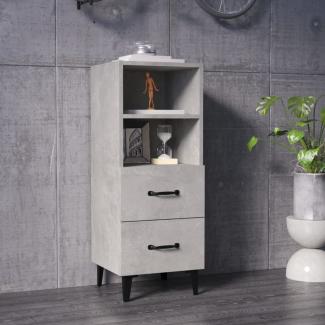 Sideboard Betongrau 34,5 x 34 x 90 cm Holzwerkstoff [812370]