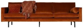 BePureHome Rodeo Sofa Samt Rost 3 Sitzer