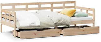 vidaXL Tagesbett mit Schubladen 80x200 cm Massivholz Kiefer 3302140
