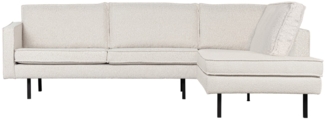 Ecksofa Rodeo aus Boucle-Stoff Rechts, Natur