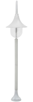 vidaXL Garten-Pollerleuchte E27 120 cm Aluminium Weiß 44210