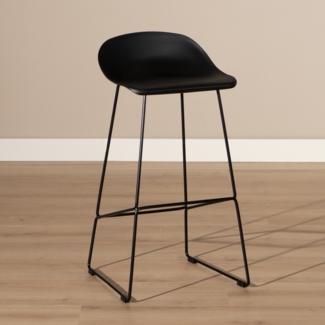 Barhocker Ellen skandinavisches Design schwarz 76 cm