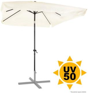 ONDIS24 Marktschirm Sonnenschirm 3x2 Meter rechteckig mit Volant, Knick-Gelenk, Kurbel, Gestell aus Stahl, UV 50, mit Air-Vent