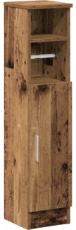 vidaXL Badezimmerschrank mit Rollenhalter Altholz-Optik 20,5 x 22 x 90 cm 858504