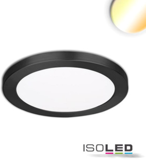 ISOLED LED Aufbau/Einbauleuchte Slim Flex, 12W, schwarz, ColorSwitch 3000K3500K4000K