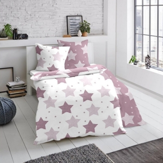 TRAUMSCHLAF Bettwäsche Wavre, Biber, 3 teilig, Biberbettwäsche weich und kuschelig