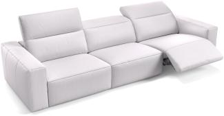 Sofanella XXL-Sofa LENOLA Lederbezug Couch Dreisitzer in Weiß