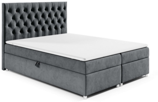 Best for Home Boxspringbett mit Bettkasten Doppelbett Trinity K14 Bonellfederkern inkl 7cm Topper (140x200 160x200 180x200 200x200 cm, Bonell-Matratze, gepolstertes Kopfteil, Polsterbett versch. Größen), mit oder ohne Topper, Flexible Liefermöglichkeit...