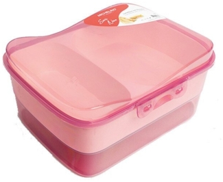 MICHELINO Lunchbox mit Einteiler Brotdose mit Fächern Spülmaschinengeeignet Rosa