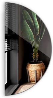 Tulup Dekospiegel Wandspiegel Halbrund Badspiegel Rund Spiegel Halbkreis 4mm Glas