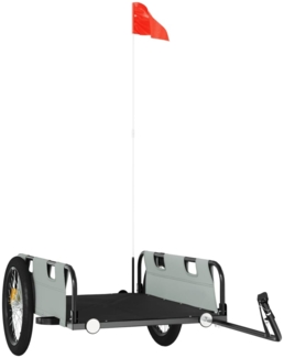 vidaXL Fahrradanhänger Grau Oxford-Gewebe und Eisen 94175