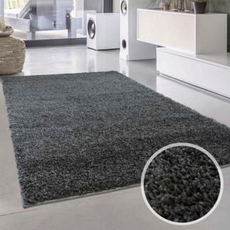 Carpet City Hochflor-Teppich Shaggi uni 500, rechteckig, Höhe: 30 mm, Läufer, Shaggy, Uni, Langflor, weich, Wohnzimmer, Schlafzimmer, Kinder