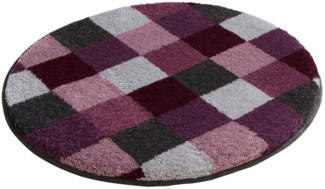 Grund Badematte Mosaik, Höhe 20 mm, rutschhemmend beschichtet, fußbodenheizungsgeeignet, Kunstfaser, rund, angenehm weich, auch als 3 teiliges Set erhältlich, Made in Europe