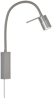 Fischer & Honsel 30408 LED Bettleuchte River Nickel matt geriffelt 2700K