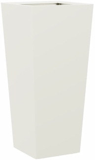 vidaXL Pflanzkübel Weiß 35x35x75 cm Stahl 851082