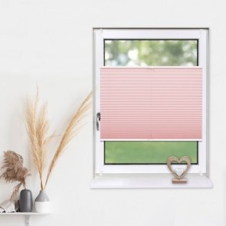 Deco-Raum Plissee Basic, blickdicht, Klemmträger, auf dem Fenster-/Türrahmen, Klemmfix, einfache Montage, in verschiedenen Farben und Größen ohne Bohren