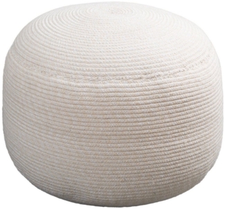 Sitzkissen Bali Pouf, Farbe: Creme, Größe: 55 x 55 x 45 cm