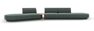 Micadoni Modulares Sofa Miley 5-Sitzer ohne Armlehnen Links Chenille Petrol