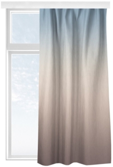 Bilderdepot24 Vorhang Gardine Abstrakt Modern Blau-Beige Farbverlauf Türvorhang Raumteiler (1 St), Multifunktionsband, blickdicht, Samt, Schiebegardinen Jugendzimmer Küche Schlafzimmer Schiebevorhang