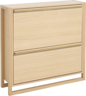 Woodman Schuhkommode NewEst, Breite 100 cm, mit 2 Klappen, Holzfurnier aus Eiche, FSC®