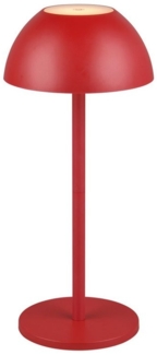 lightling LED Tischleuchte Robert, LED fest integriert, Warmweiß, 4 fach Touch, Akkubetrieb, USB-C, Outdoor geeignet, rot