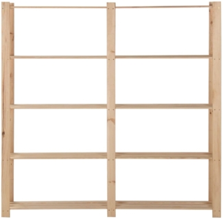 vidaXL Lagerregal mit 5 Böden 170x28,5x170 cm Massivholz Kiefer 327319
