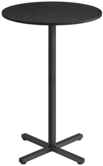 VASAGLE Bartisch, Esstisch, Stehtisch, Metallgestell, 60 x 60 x 104,5 cm, einfacher Aufbau, mit Standkreuz, für 2-3 Personen, modern, ebenholzschwarz
