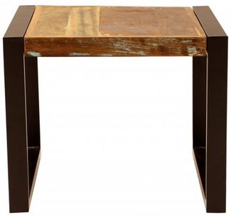 Couchtisch Retro 60x45x60 aus recyceltem Mangoholz