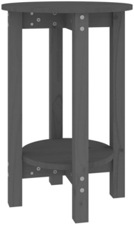 Couchtisch, Sofatisch Grau Ø 40x60 cm Massivholz Kiefer