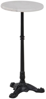 habeig Bistrotisch Stehtisch Marmorplatte 30 cm, 60 cm Höhe, Metall, Marmorplatte