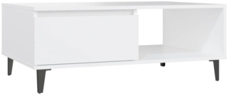 Couchtisch, Sofatisch Weiß 90x60x35 cm Holzwerkstoff