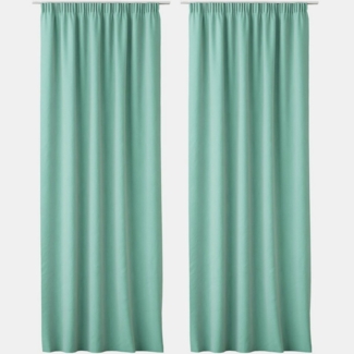 JEMIDI Gardine 2x Blickdichte Vorhänge 140x250cm, 2er Set in Mint, (2 St)