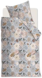 Beddinhouse Renforcé Bettwäsche Very Flowery Grey 135X200 135x200 cm + 1 x 80 x 80 cm 1 Bettbezug, 1 Kissenbezug Grau