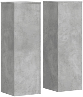 vidaXL Pflanzenständer 2 Stk. Betongrau 33 x 33 x 100 cm Holzwerkstoff 3307885