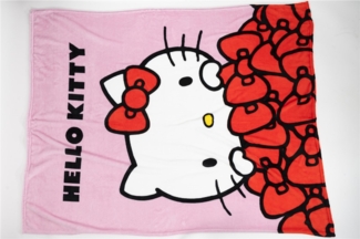 Hello Kitty Flanell Wohndecke für Kinder und Erwachsene 130 x 160 cm