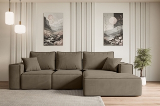 ALTDECOR Ecksofa SERRA-L-S, Couch mit Schlaffunktion, Wohnzimmer - Wohnlandschaft, Corner Sofa Bett Eckcouch Couch L-Form Schlafcouch Ausziehbar