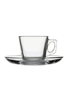 Pasabahce 12tlg. Vela Espresso set 80cc, Transparent Gläser mit Untertasse