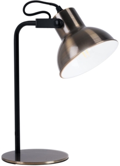 Tischleuchte, verstellbarer Spot, schwarz messing, H 33,5 cm