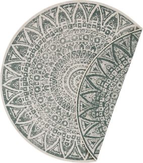 HANSE Home Teppich Lilja Wendeteppich, rund, Höhe: 5 mm, In-& Outdoor, beidseitig, Wetterfest, Balkon, Garten, Wohnzimmer