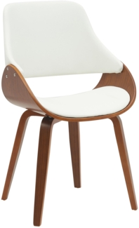 CLP Esszimmerstuhl Vangale gepolstert mit Rückenlehne,walnuss/weiß Kunstleder