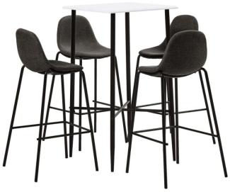 vidaXL 5-tlg. Bar-Set Stoff Dunkelgrau 3050007