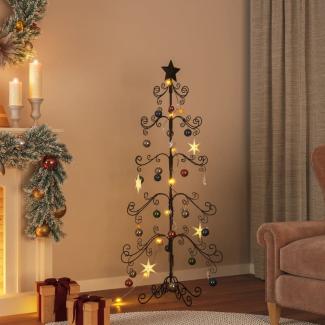 vidaXL Metall-Weihnachtsbaum für Dekorationen Schwarz 150 cm 359607